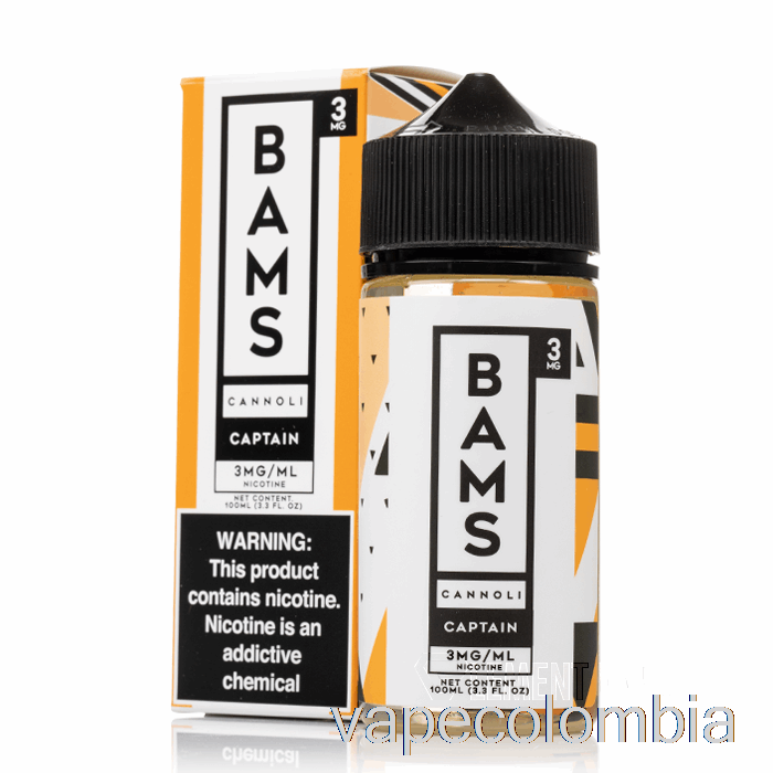 Cannoli Del Capitán Vape Desechable - Cannoli De Bam Bam - 100ml 0mg